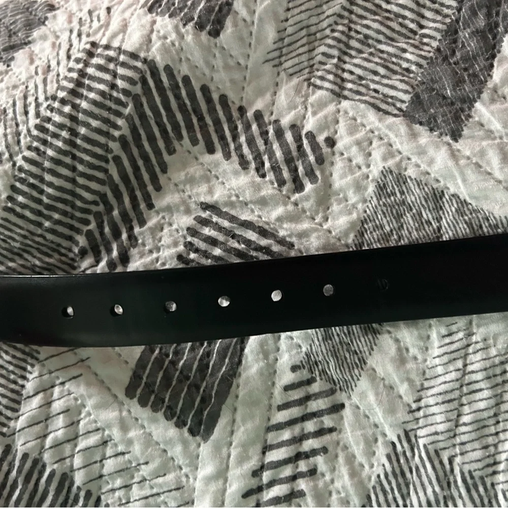 Izod Black Leather Belt with Silver Buckle